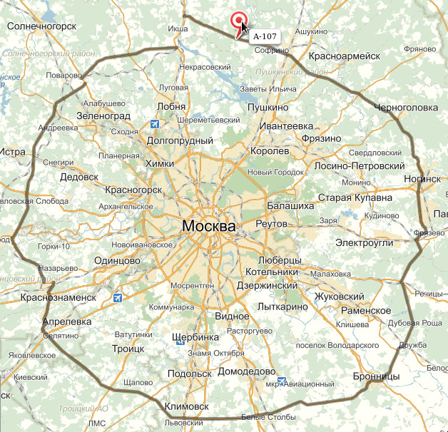 Самый удаленный город от москвы. А-107 Московское Малое кольцо. Малое бетонное кольцо а-107. Трасса а 107 Малое бетонное кольцо. Московское Малое кольцо а107 на карте.